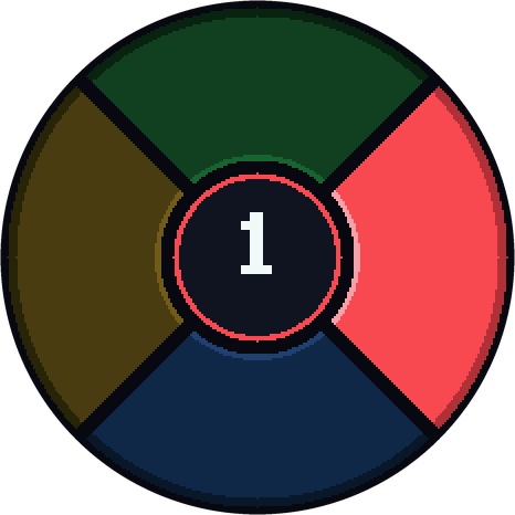 Echo: four coloured pads, one lit