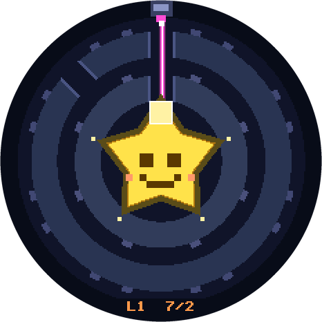 Sleepy Star: a laser and rings of walls around a star